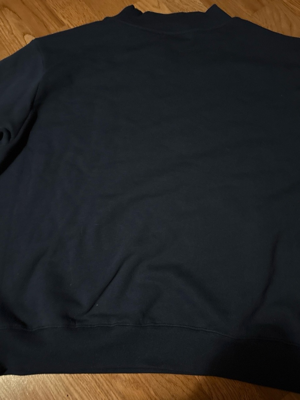 Parke Women's Navy Crewneck Sweatshirt with White Lettering - Picture 3 of 4